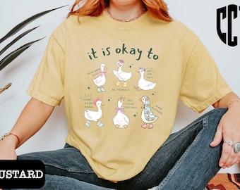 It's Okay to Comfort Colors® T-Shirt, Autism Teacher Sweatshirt, Inclusion Shirt, Team Silly Goose Shirt, Special Education Autism Tee