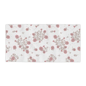 Sakura Beach Towel, Comfortable and Cozy Summer Beach Towel, Boho Floral Beach Towel, Cherry Blossom Beach Towel, Large Size Beach Towel image 2