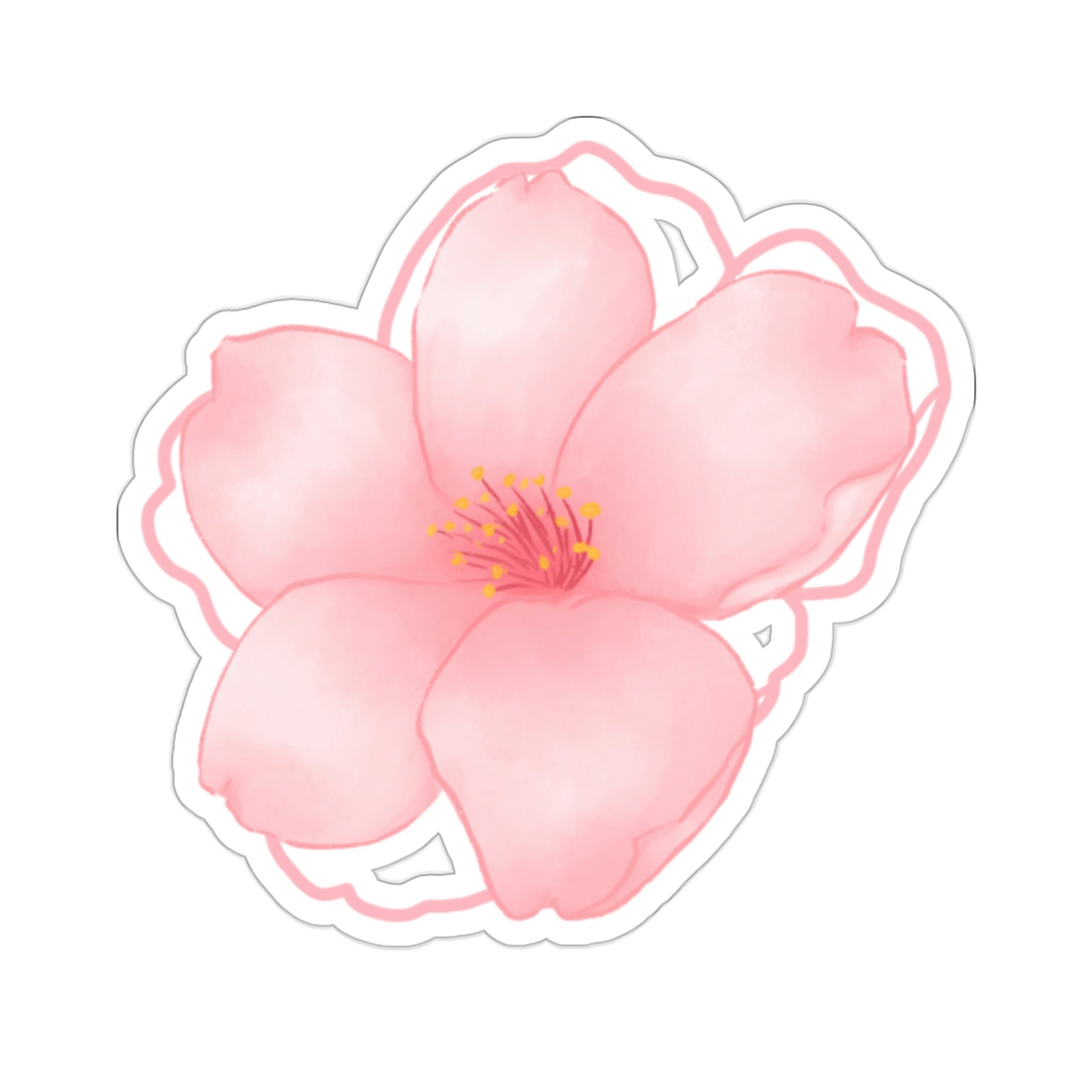 Sakura Flower Sticker Cute Pink Cherry Blossom Sticker - Etsy