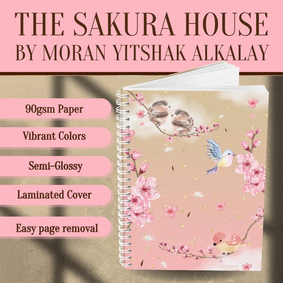 Divine Expression & Cherry Blossom Magic Notebook - Perfect Gift for Magical Moments! Spiral - Semi-Glossy - 90gsm Paper - magical notebook