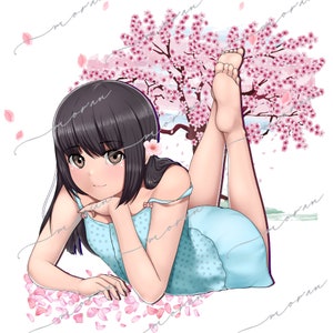 SVG kawaii anime download svg file Japaneses spring Sakura, cherry blossom tree