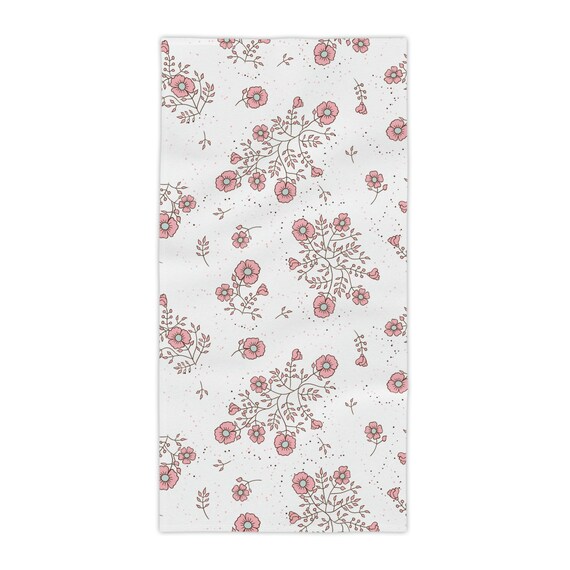Sakura Beach Towel, Comfortable and Cozy Summer Beach Towel, Boho Floral Beach Towel, Cherry Blossom Beach Towel, Large Size Beach Towel