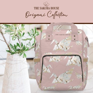 Romantic Sakura Multifunctional Backpack | Tear Resistant Nylon | Breathable & Stylish | Blossom Inspired Elegance | Versatile And Durable