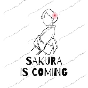 Geisha svg spring sakura svg sakura flower cherry blossom positive April mental health svg A beautiful geisha April empowering quotes svg