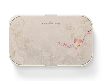 Bento Lunch Box, Złota Gałązka Sakury, Różowa Sakura, Estetyczny Japoński Styl, Pojemnik Na Żywność, Pojemnik Na Lunch, Pojemnik Na Przygotowanie Posiłków,