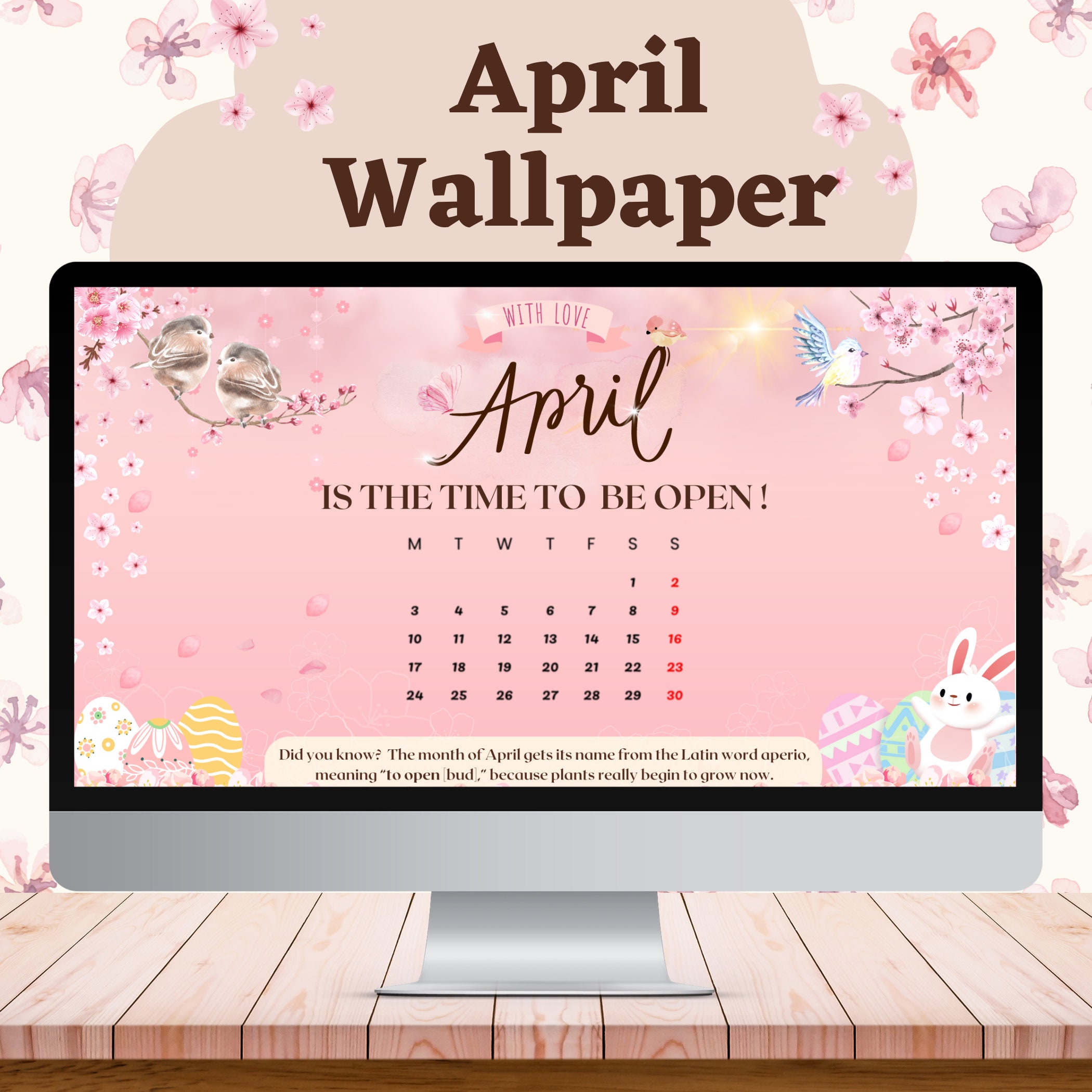 april desktop calendar