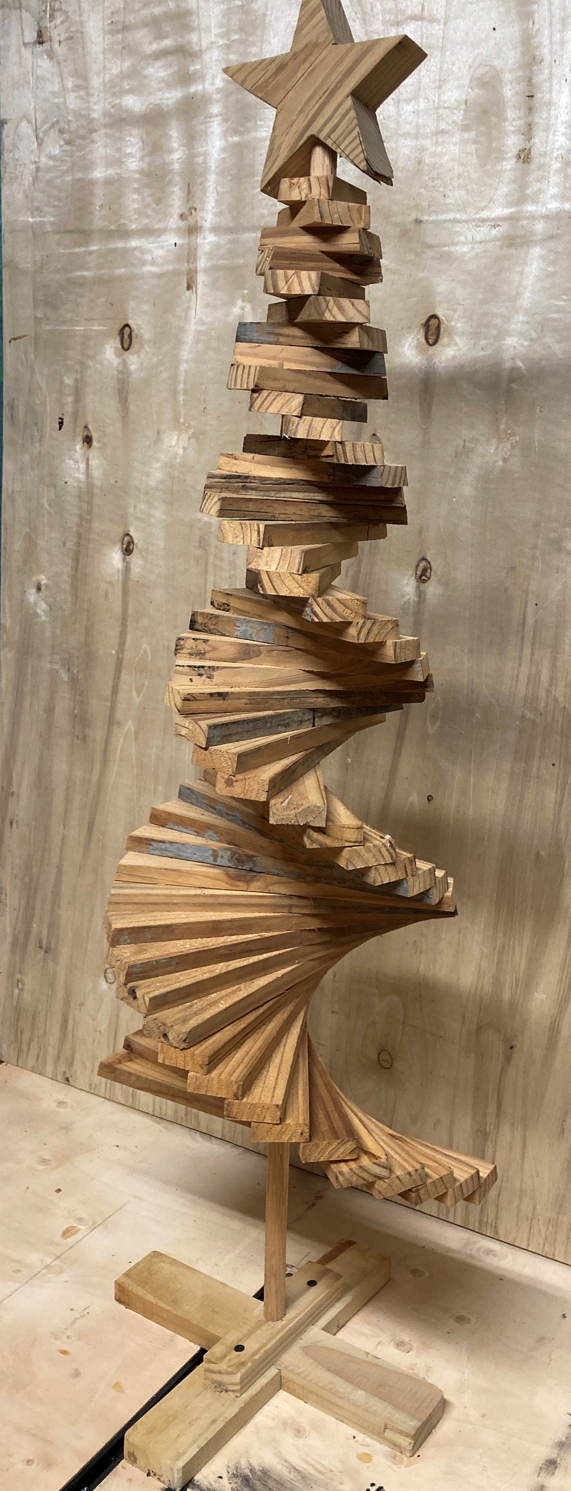 Spiral Wooden Christmas Tree Etsy