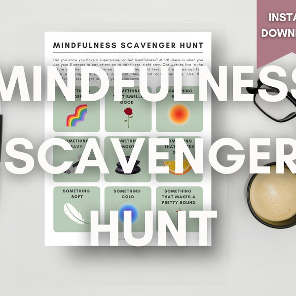 Coping Skills Scavenger Hunt - Etsy