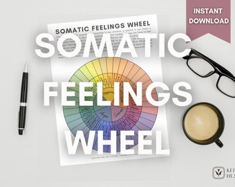 Somatic Feelings Wheel Printable PDF | Feelings Wheel | Trauma Therapy | Sensation and Emotion | Wheel of Emotion