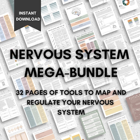 Nervous System Mega Bundle: Polyvagal Therapy Tools (Printable PDF)