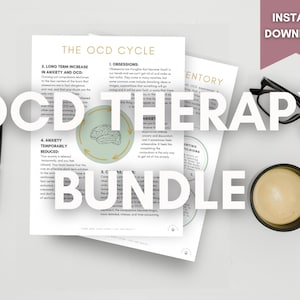 OCD Therapy Bundle Printable PDF | Obsessive Compulsive Disorder | Exposure Therapy  | ERP | Urge Surfing | Therapy Worksheet | KeepHealing