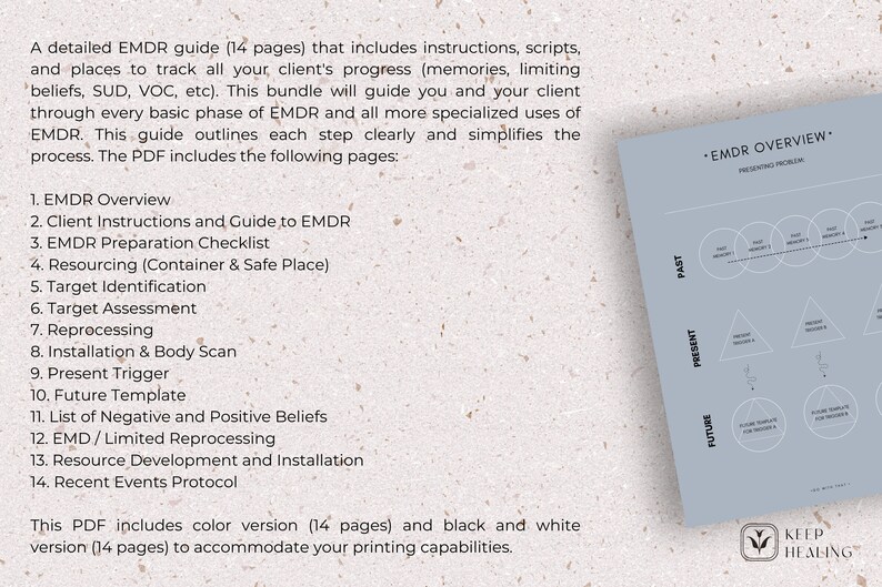 EMDR Bundle: Script &amp; Tracking Worksheets Printable PDF | EMDR Bundle ...