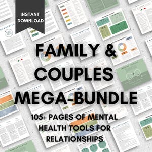Megapaket för familj och par Utskrivbar PDF | Gränser | Konflikt | Anknytning | Effektiv kommunikation | Relationer | Familjeterapi