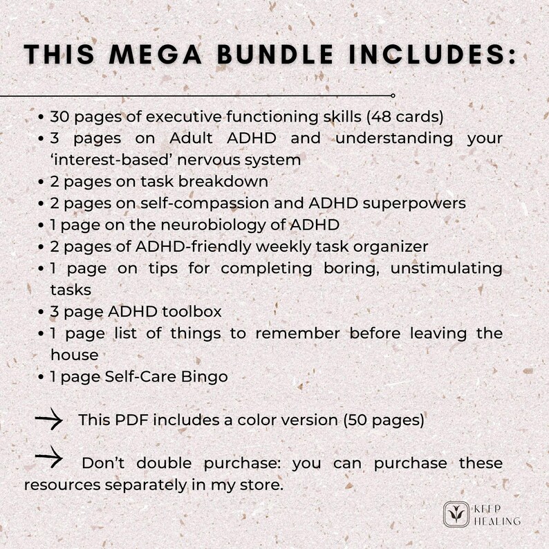 ADHD Mega Bundle: Executive Functioning Worksheets & Tools (printable ...