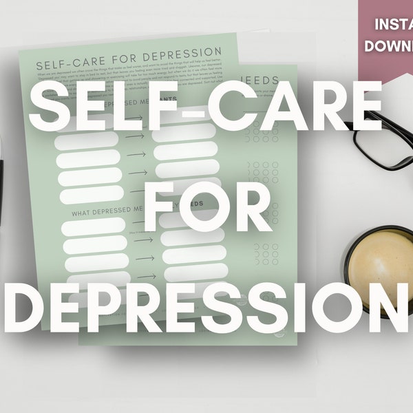 Self-Care for Depression Printable PDF |  Depression Treatment |  Lifestyle |  Therapy Worksheets | CBT | Self Care