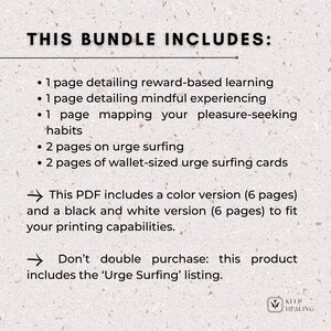 Mindfulness & Cravings PDF Bundle: Addiction Recovery Therapy Tools (Digital Download) image 4