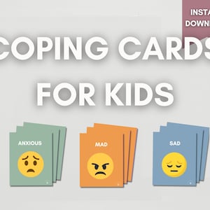 Cartes d'adaptation pour enfants - imprimables | Compétences d'anxiété | Gestion de la colère | Compétences d'adaptation pour les enfants | Émotions | KeepHealing