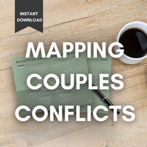 Mapping Couples Conflicts Printable PDF | Couples Therapy |  Emotion Focused Therapy | Relationship Growth | Anxious |Avoidant | KeepHealing