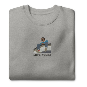 J Cole Premium Embroidered Sweatshirt | Hip hop 2014 Forest HIlls Drive Streetwear