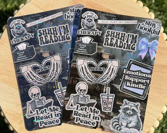 Gothic Bookish Collage Kindle Insert | Clear or Holographic Overlay | Dark Academia E-Reader Decor | Emotional Support Kindle Art