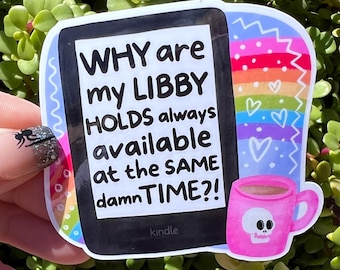 Livres d'autocollants livresques Application Libby Designs d'autocollants Kindle Booktok Bookstagram Salon du livre scolaire Lecture tendance