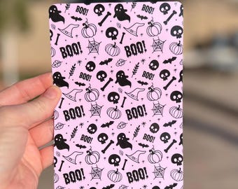 Insertion rose pour Kindle d'Halloween : couverture de liseuse effrayante et mignonne