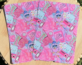 90s Nostalgia Kindle Insert | Y2K Furby Kindle Cover Insert | Retro 90s Aesthetic E-Reader Insert | Clear or Holographic