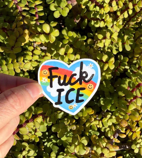 Abolish ICE Sticker / Fuck ICE Sticker – Political Protest Vinyl Decal, Activist Laptop Sticker