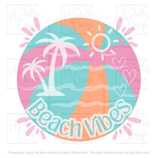 Beach Vibes, Summer Vibes, Beachwear, Surf Style, Beach PNG, Summer PNG