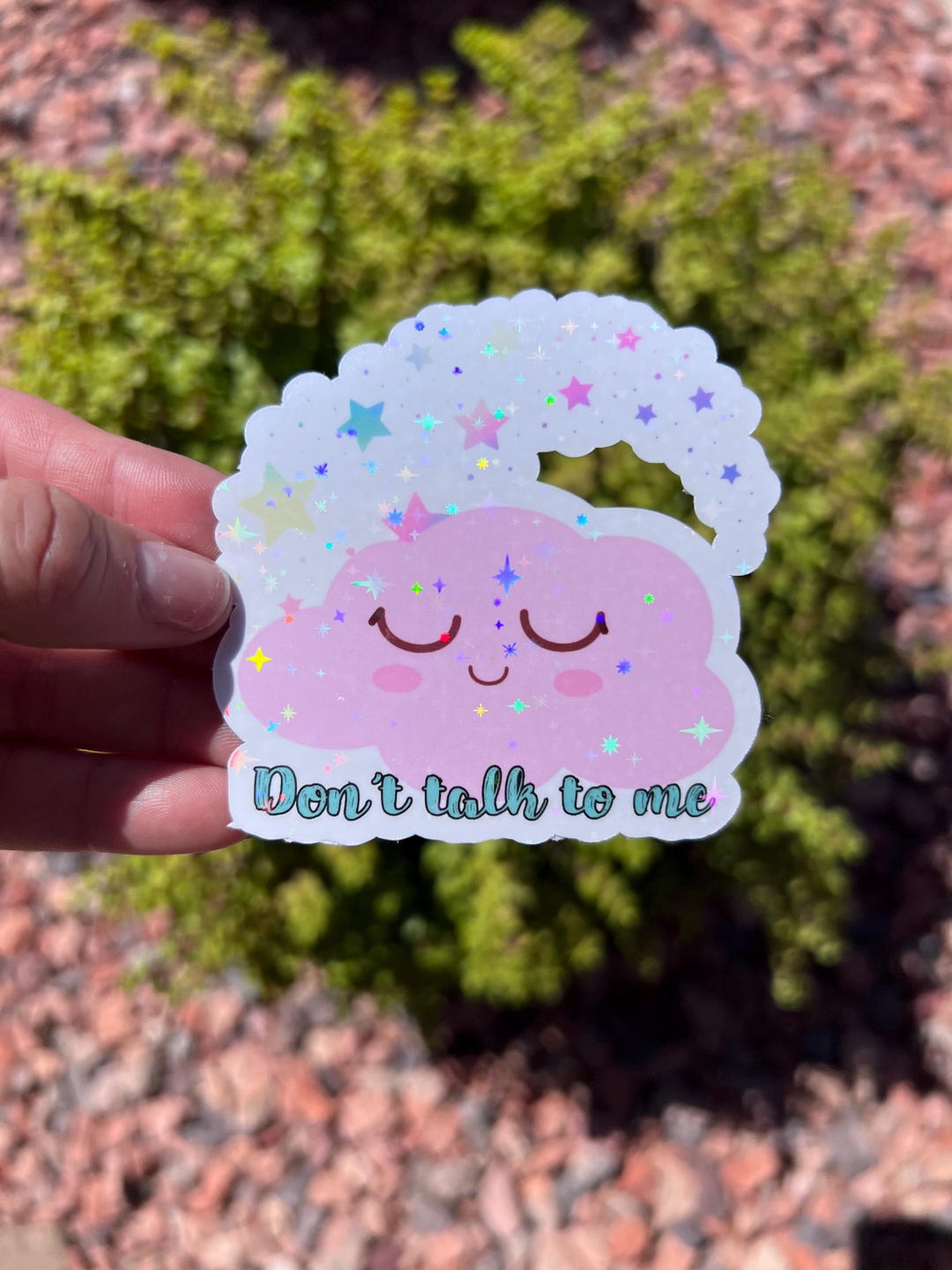 Don't Talk to Me Sticker, Cute Mental Health Sticker, Introvert Mood ...