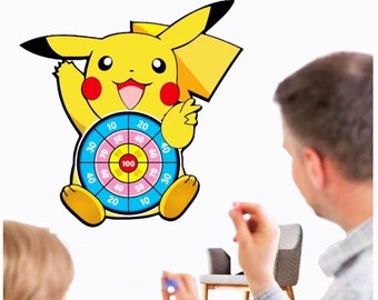 Pokemon Pikachu Kids Dartboard Game Interactive Educational Fun Gift