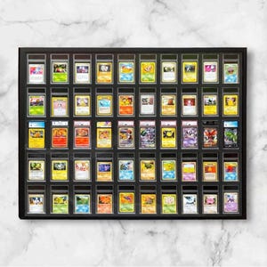 50 Slot Graded Card Display Rahmen zur Wandmontage PSA CGC Ace Pokemon Sammelkarte Topps Sports UK