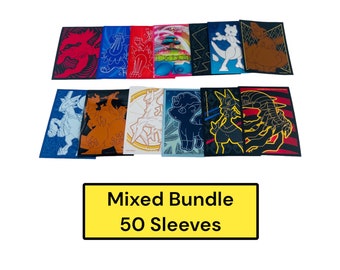 50x Pokemon Card Sleeves / Deck Protectors - Mixed Bundle