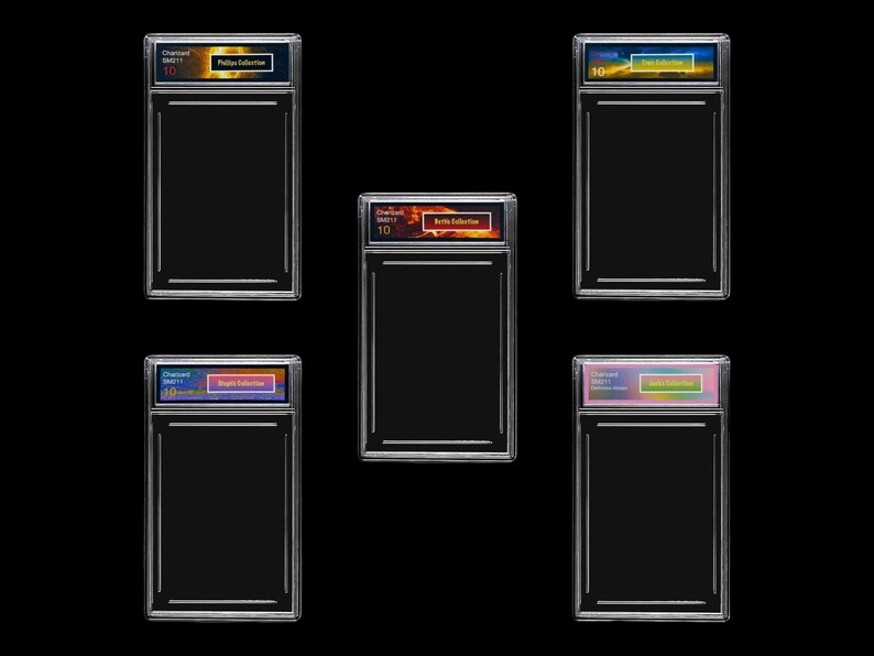 Empty Grading Personalised Custom Slab Display Case Labels Includes