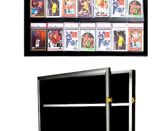 Gabinete con marco para colgar en la pared para tarjetas calificadas PSA CGC Beckett SPORTS