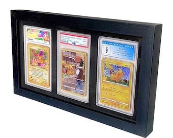 Marco De Exhibición Para Tarjetas Graduadas – Compatible Con PSA, CGC Y TAG, Para 10 Losas, Montaje En Pared Con Ranuras De Espuma EVA