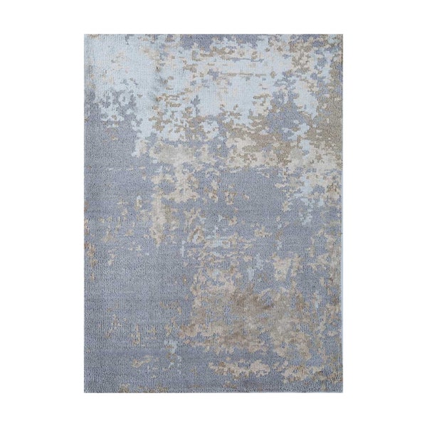 Modern Handknotted Rug 4x6 5x8 6x9 8x10 9x12 10x14 12x15 Rugs Distressed Erased rug Bohemian Rug Living Room Rug Handmade Wool Muted Carpet