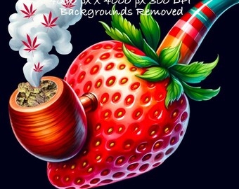 Cannabis Fruit Pipe PNGs, Stoner Clip Art (Digital Download)