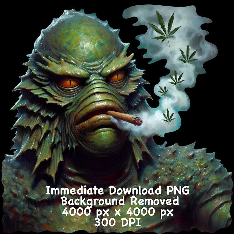 Creature From Black Hash Lagoon Immediate Digital Download PNG for ...