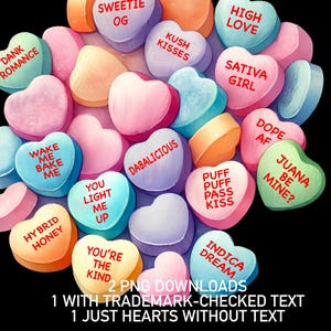 Candy Heart PNG Digital Download Image Cannabis Shirt Design 420 Sticker Marijuana ClipArt Stoner Girl Wall Art Valentine Card Weed Picture