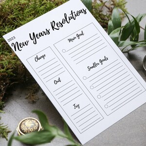 New Years Resolution Printable- New Years Goal Printable- New Years Habit Setter- New Years Organizer- 2023 Goals Tracker - 2023 Resolutions