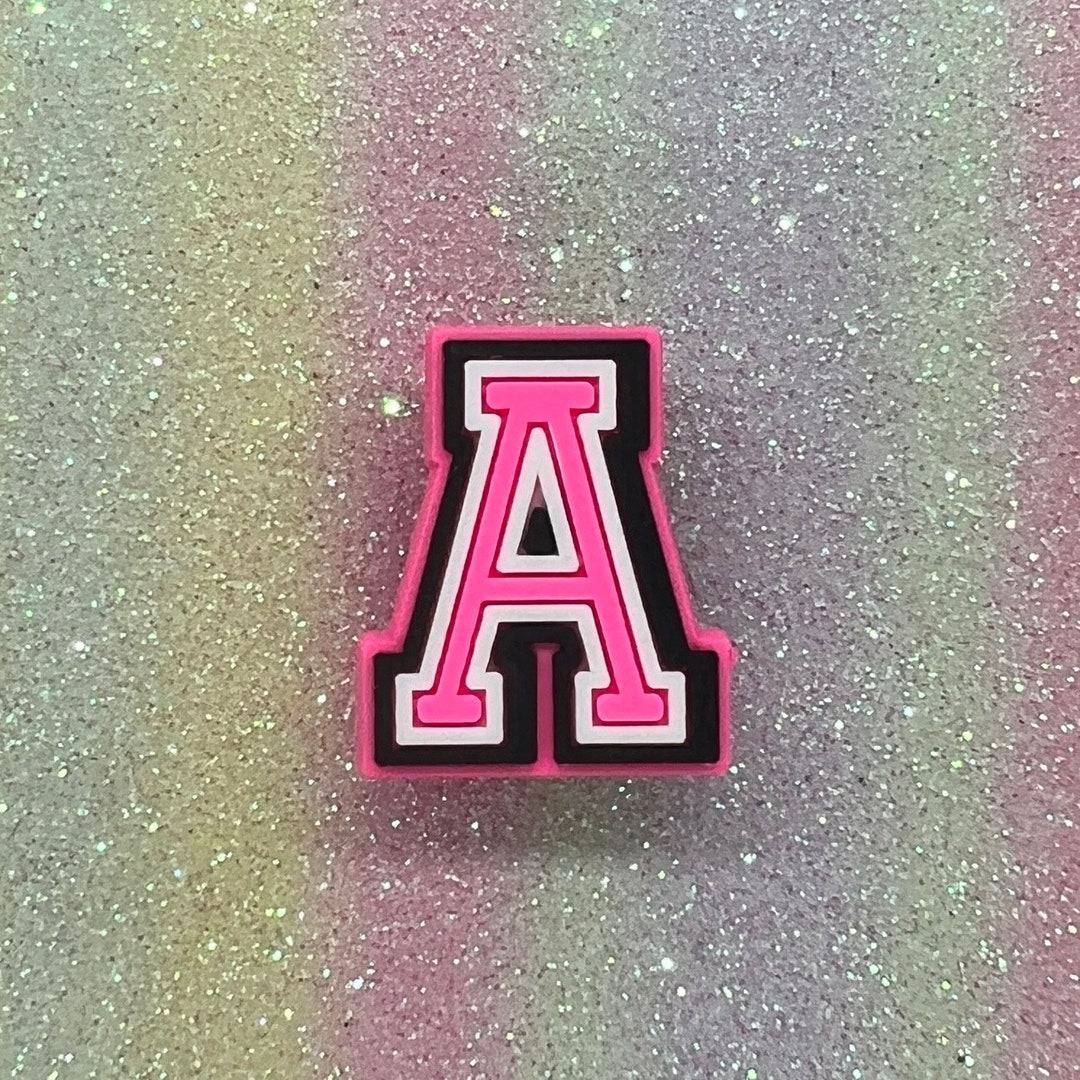Hot In Letters Hot Pink Alphabet Letter Croc Charm - Etsy
