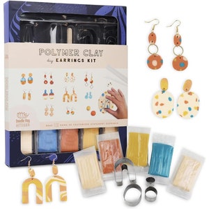 DIY Earring Making Kit, Do It Yourself Earring Kit, Beginner Earring Kit,  Creative Craft Kit, Make Your Own Genuine Leather Cork Earrings 