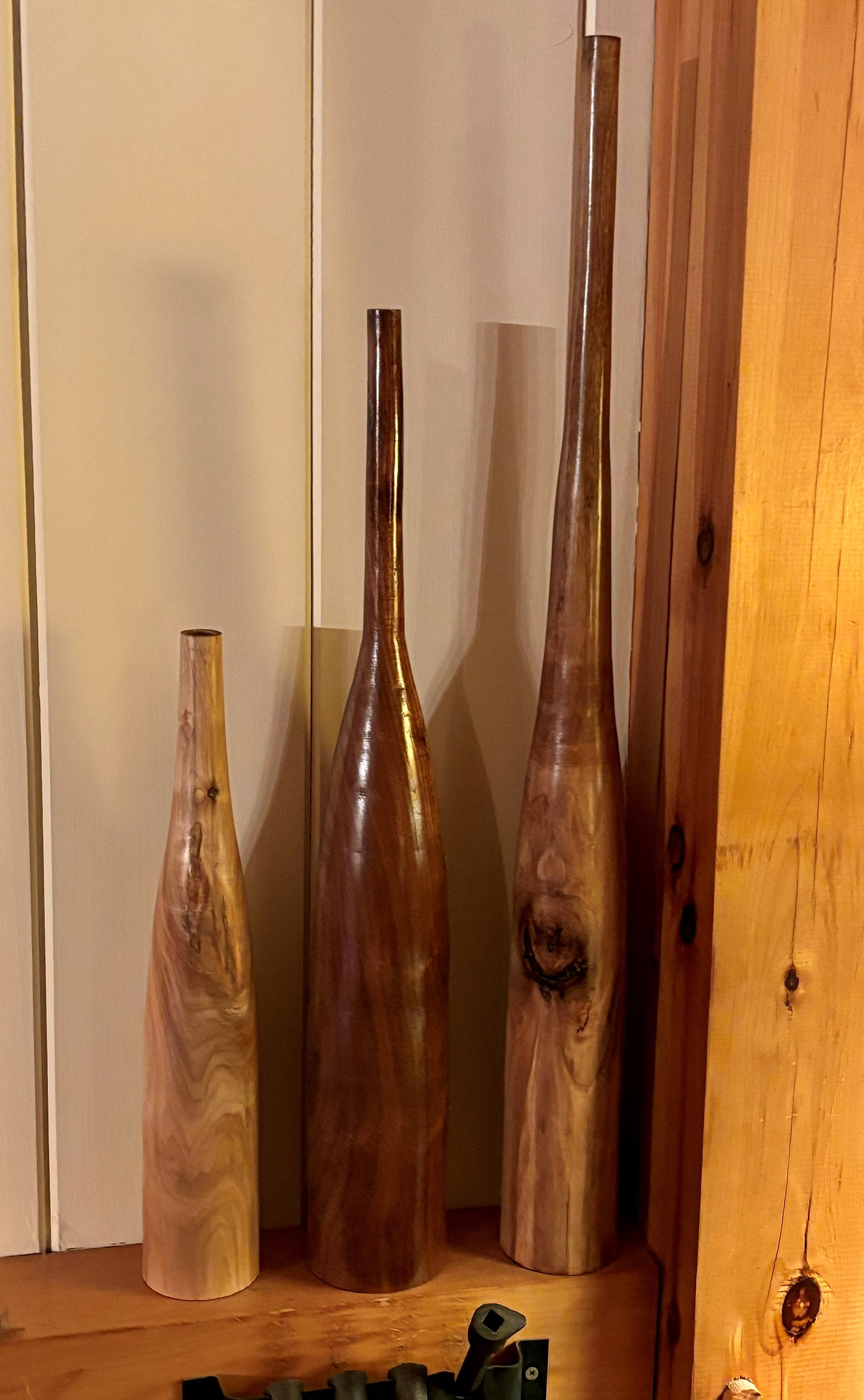 Large Black Walnut Woodturned Vase Finger Lakes Wood. Handmade USA and