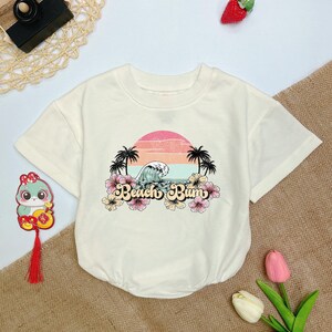 Summer Beach Bum baby Bubble Romper, Summer Baby Bodysuit, Beach Theme Baby, Vacation Baby Clothes, Ocean Lover, Baby Shower Gift
