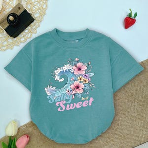 Salty but Sweet baby Bubble Romper, Summer Baby Bodysuit, Beach Theme Baby, Vacation Baby Clothes, Ocean Lover, Baby Shower Gift