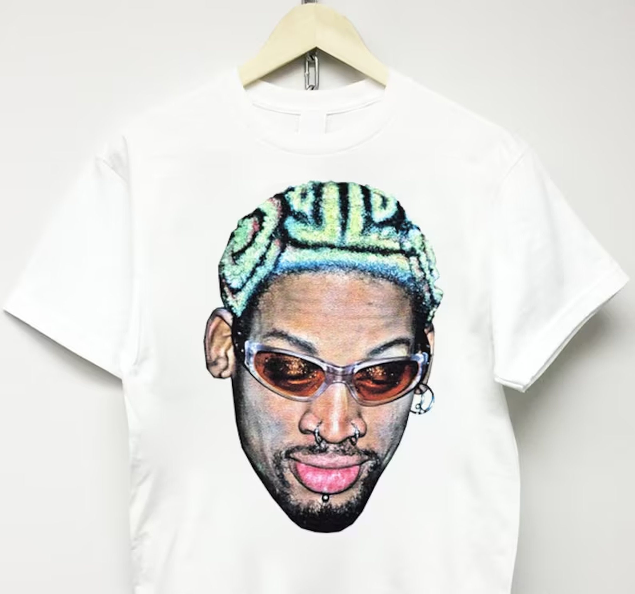 DENNIS RODMAN T-SHIRT Vintage Rap Tee off Rodzilla White Astroworld 
