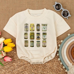 Pelele divertido con burbujas de pepinillos, ropa de bebé de pepinillos, ropa de bebé de animales, mono para amantes de los pepinillos, regalo para baby shower, camiseta de pepinillos