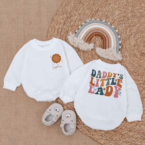 Daddy&#39;s Little Lady Bubble Romper, Custom daddy&#39;s Girl Bodysuit, Baby Girl Outfits, daddy&#39;s Girl, Minimalist Baby Clothes, Baby girl clothes