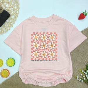 Take Me Where Summer Never Ends Bubble Romper, Groovy Summer Baby Outfits, Summer Baby Bodysuit, Baby girl outfits, baby shower gift